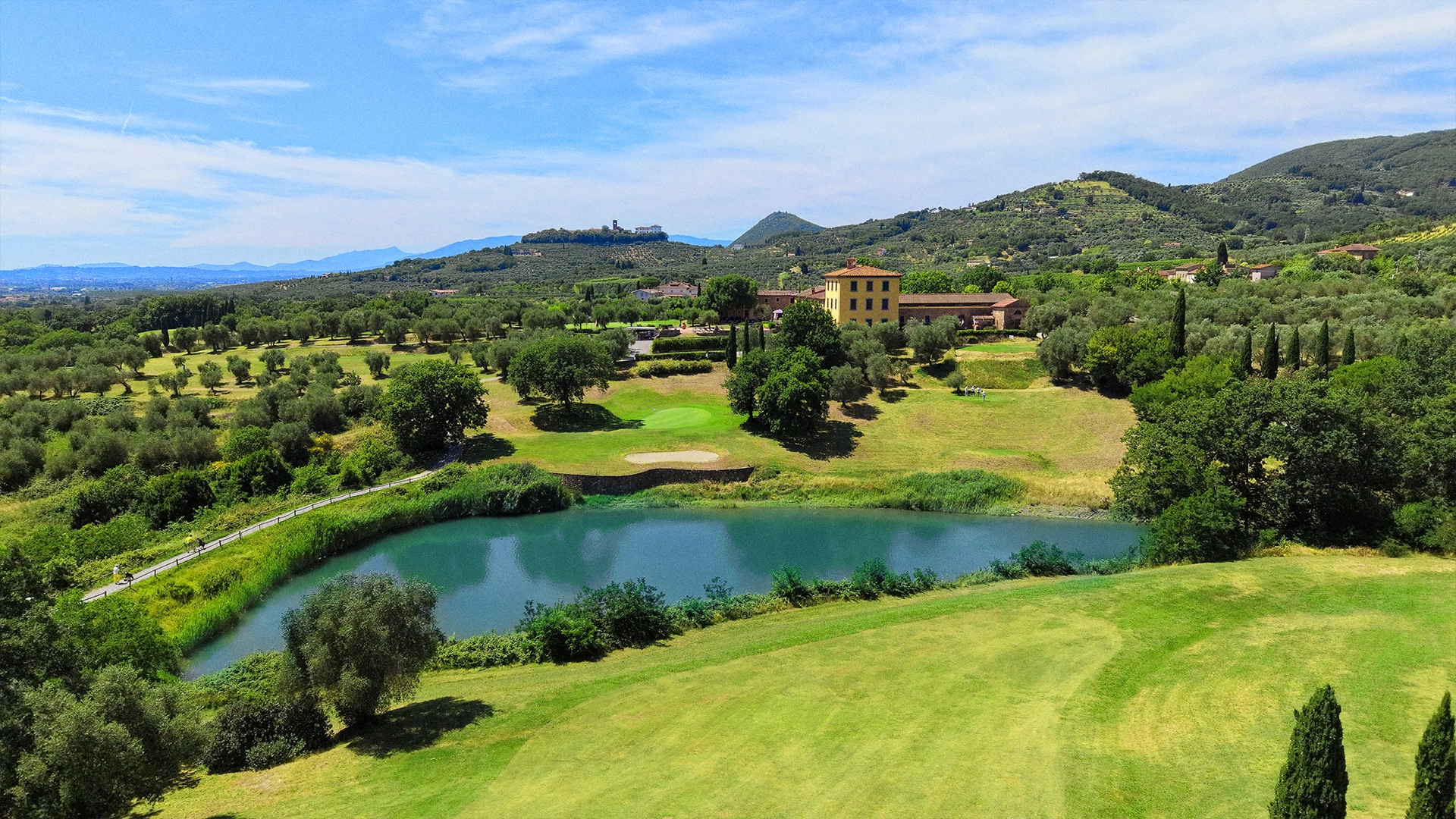 Fairways and bunkers at Golf Club Montecatini Terme